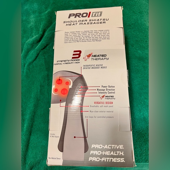 Heated Shiatsu Neck And Shoulder Deep Tissue Pressure Point Massager - Picture 2 of 3